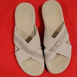 Easy Spirit Neutral Fabric Sandals